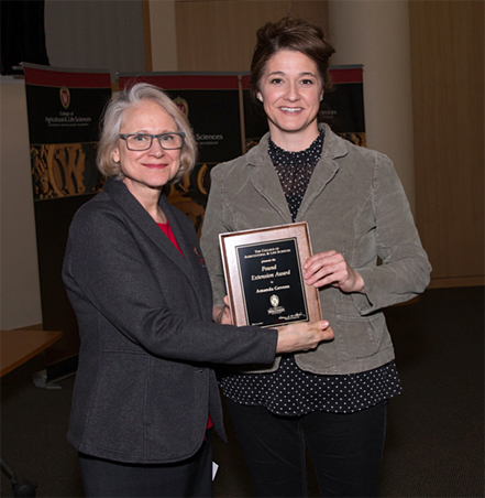 Dean Kathryn VandenBosh, left, and Dr. Amanda Gevens, right. Photo by Sevie Kenyon.